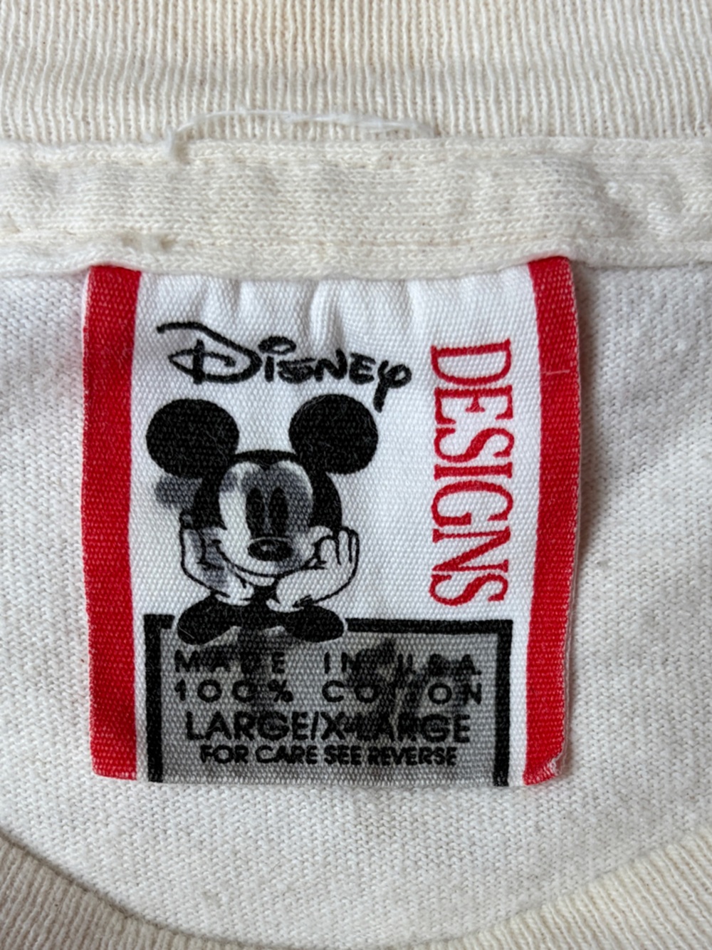 Vintage Single Stitch Disney Off-White Tee Alien Encounter Character Size L/XL - Picture 10 of 12
